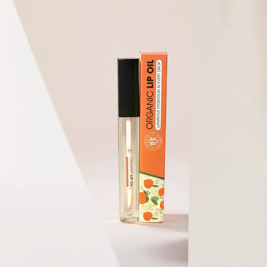 Vegan Peach Lip oil Mercer Organics Vegan peach lip oil mercer organics